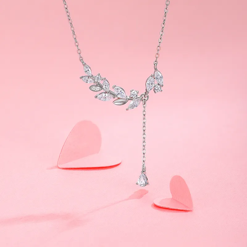 Wylyp 925 Sterling Silver Necklaces Women's Silver White-2