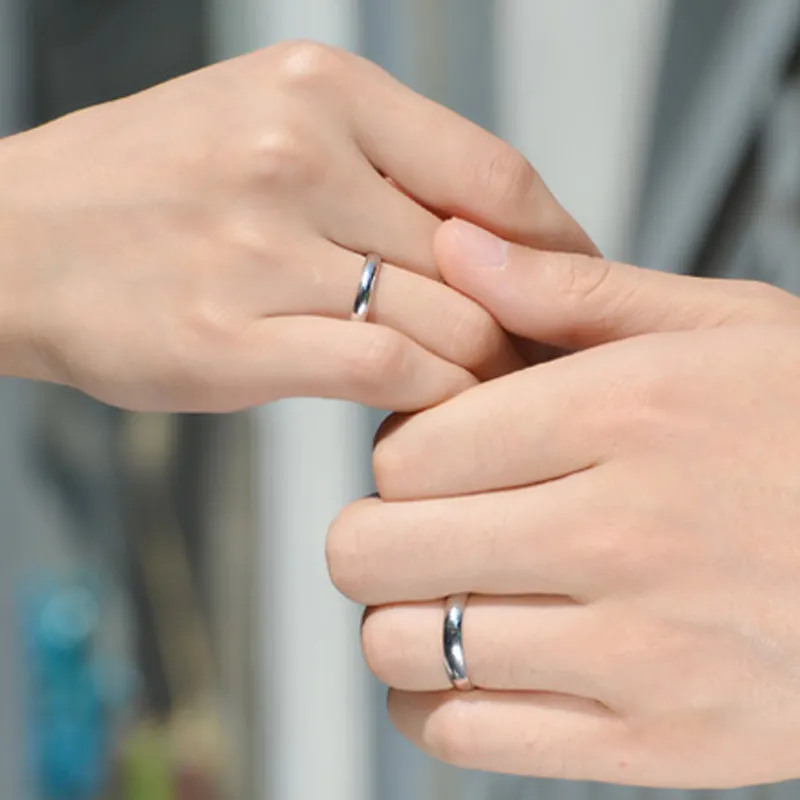 Wylyp Sterling Silver 999 Rings Unisex Silver white Gift Box-6