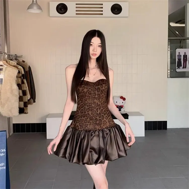 EMDPN Sleeveless Dresses Women's Dark Brown-2
