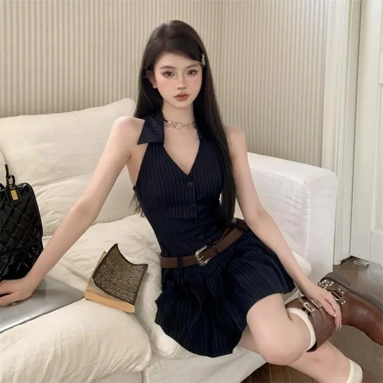 KUNZHUDAXIANG Sleeveless Dress Women's-7