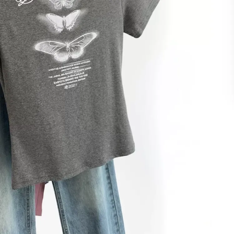 EMDPN T Shirts Women's Gray-5