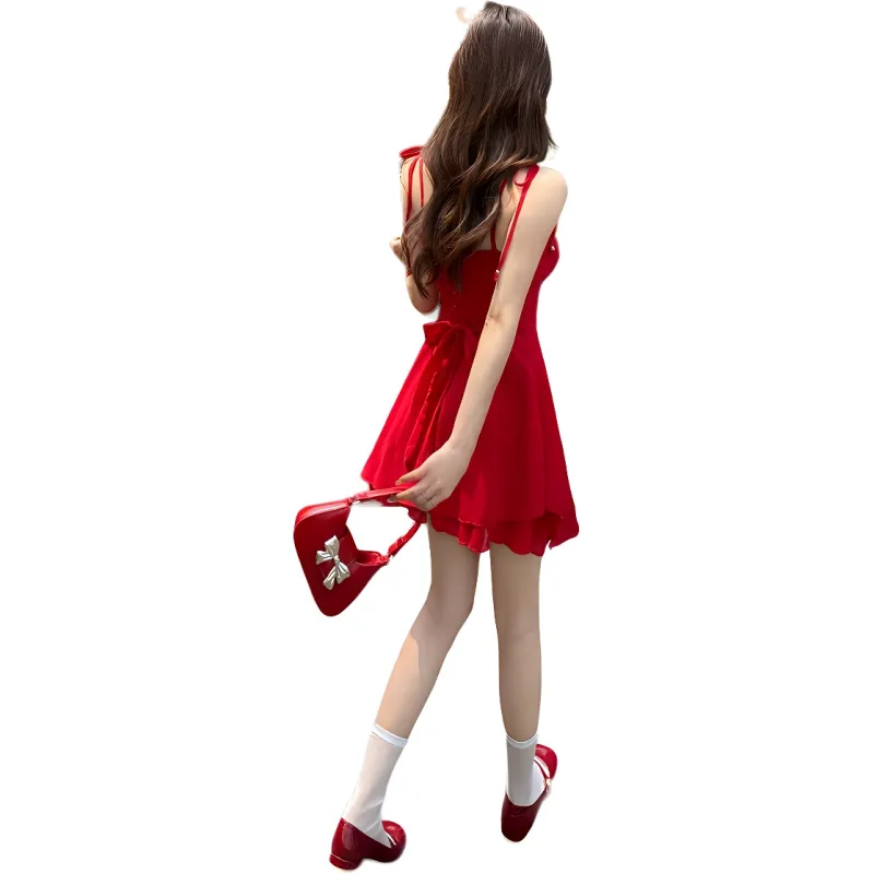 Dior Beauty Slip Dresses Women's Red-1