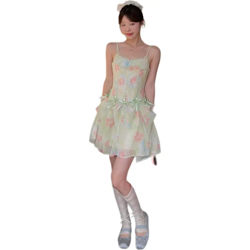 Dior Beauty Slip Dresses Women's Green-2