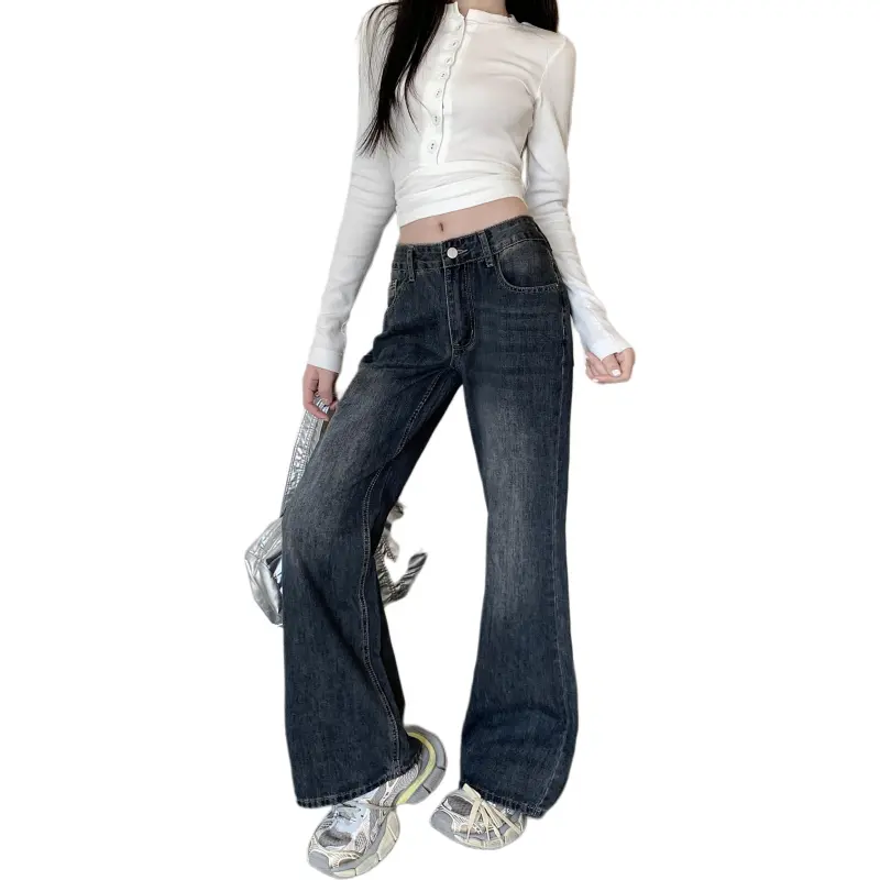 Dior Beauty Jeans Women's Blue Gray-3