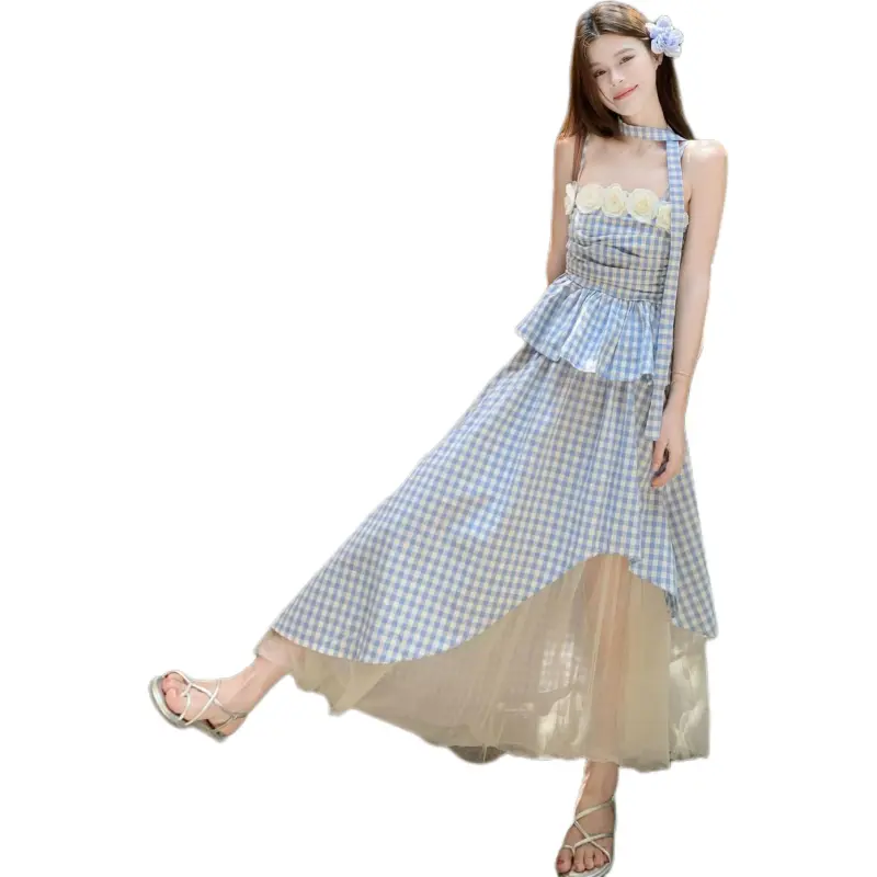 Dior Beauty Two Piece Skirt Sets Women's Camisole Top+Skirt-1
