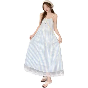 Dior Beauty Slip Dresses Women's Striped Dress