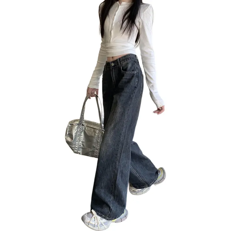 Dior Beauty Jeans Women's Blue Gray-6
