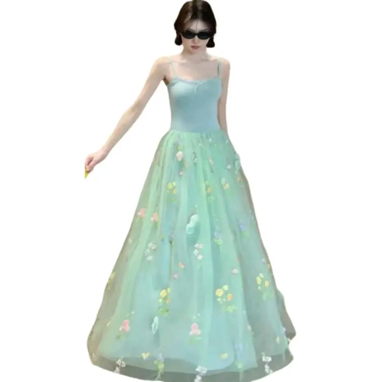 Dior Beauty Slip Dresses Women's Green-2