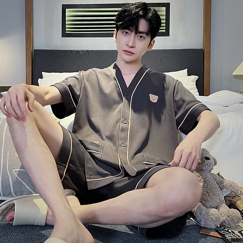 Gentle Welcome Pajama Set Men's Clothing Sets-5