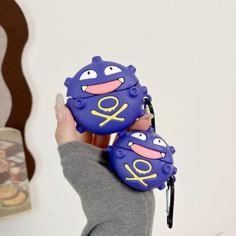 YOUKAIYUE Compatibility With Samsung Buds2 Pro, Buds3, And Buds3 Pro. Silicone Cute Gas Cannon Headphone Cases-2