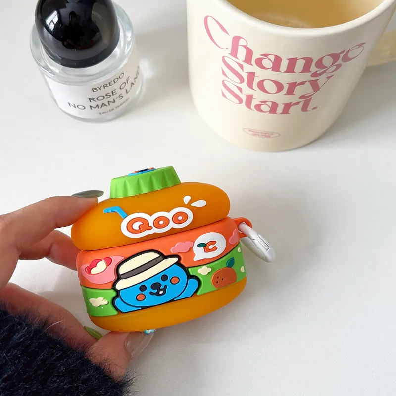 YOUKAIYUE Compatibility With Huawei Freebuds 5i Silicone Queer Orange Juice Beverage Protective Cover Headphone Cases-4
