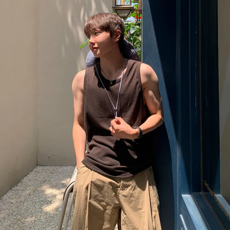 MRCYC Summer Tank Top Unisex Coffee/White-2
