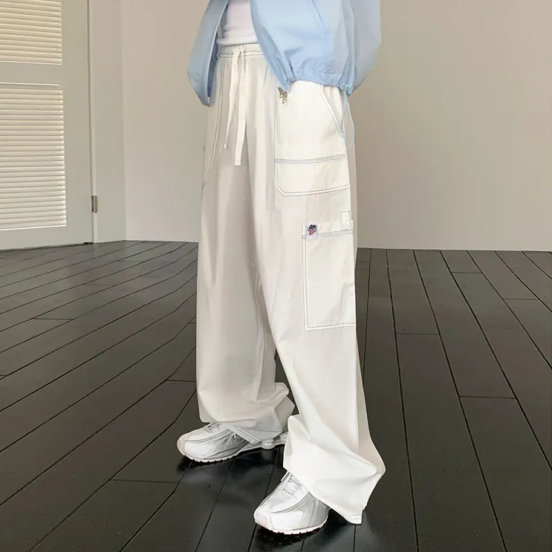 MRCYC Summer Casual Pants Unisex White/Black-3