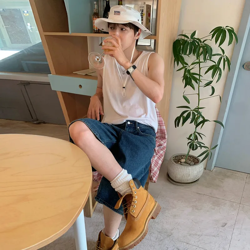 MRCYC Summer Tank Top Unisex Coffee/White-5