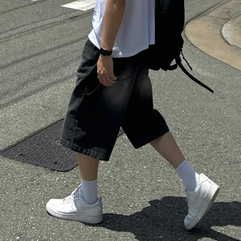 MRCYC Summer Denim Shorts Unisex Black-2