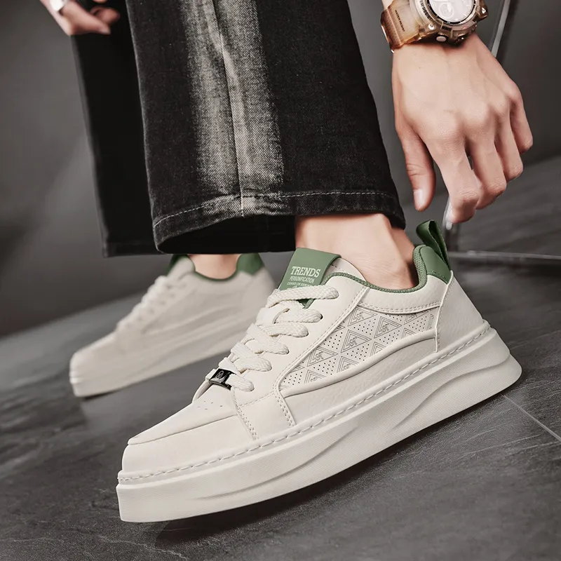 Sportful Skateboard Shoes Men Low Top Green Card/Beige Khaki-2