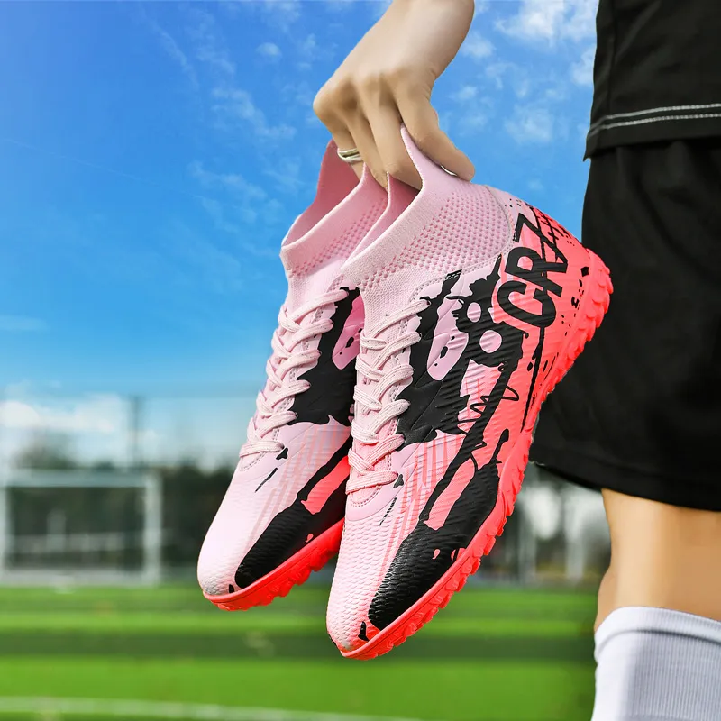 Sportful Soccer Shoes Men Low Top Pink Broken Studs/Black Broken Studs/Green Turf-3