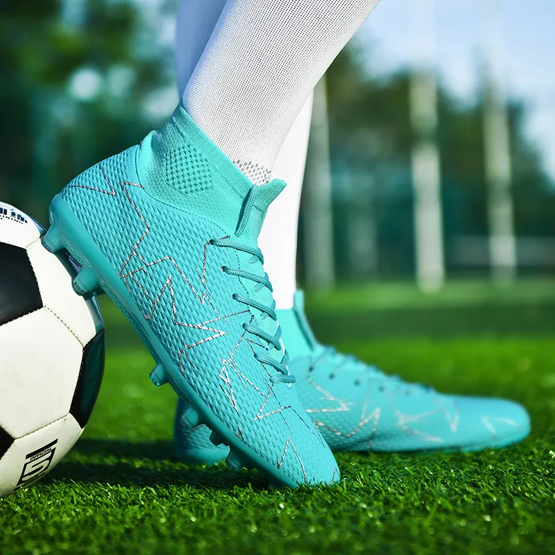 Sportful Soccer Shoes Unisex High Top White/Black/Aqua-7