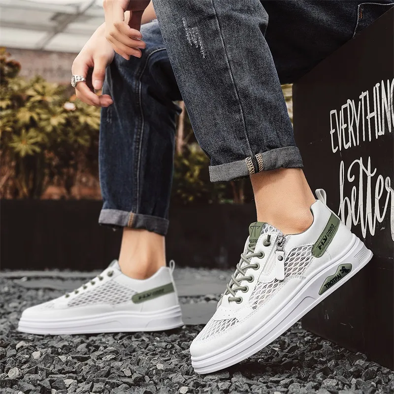 Sportful Skateboard Shoes Men Low Top White Khaki/White Green/Beige-6