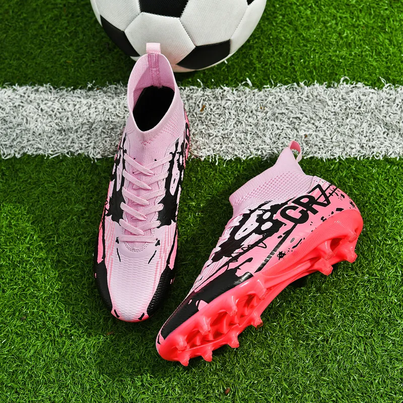 Sportful Soccer Shoes Men Low Top Pink Long Studs/Black Long Studs/Green Long Studs-1