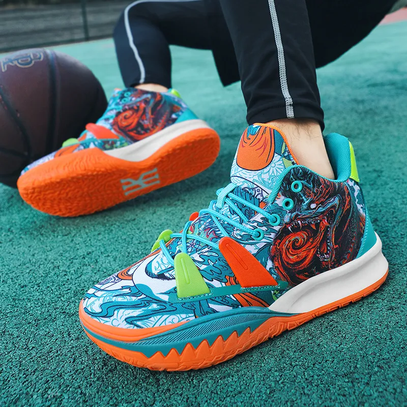 Sportful Cushioning, Slip Resistant, Abrasion Resistant, Breathable, Coverage, Support Mid Top Basketball Shoes Unisex-6