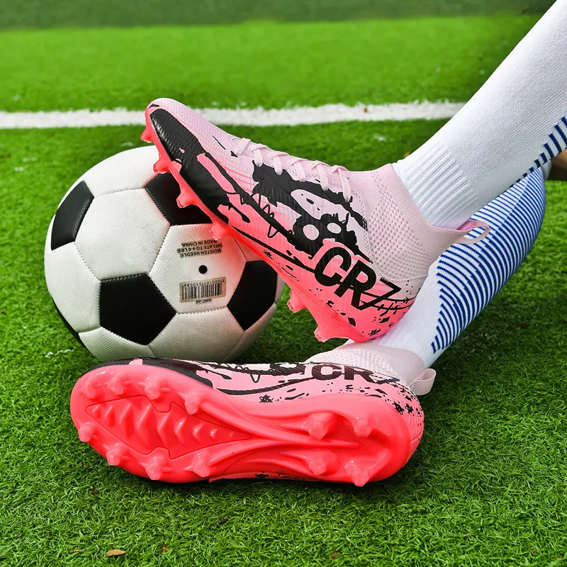 Sportful Soccer Shoes Men Low Top Pink Long Studs/Black Long Studs/Green Long Studs-2