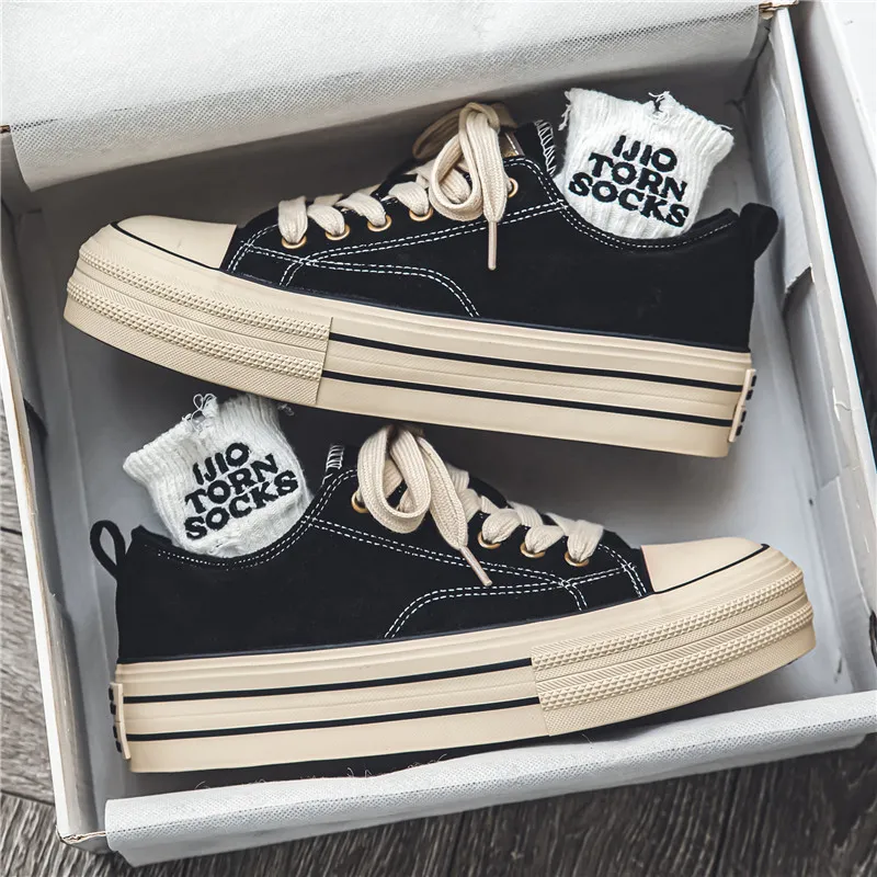Sportful Slip Resistant And Abrasion Resistant Height Increasing Support Low Top Canvas Shoes Men's-2