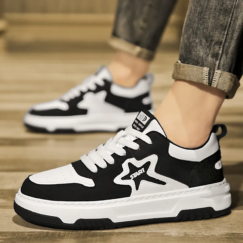 Sportful Anti Slip And Wear Resistant Height Increasing Low Top Skateboard Shoes Men's-7