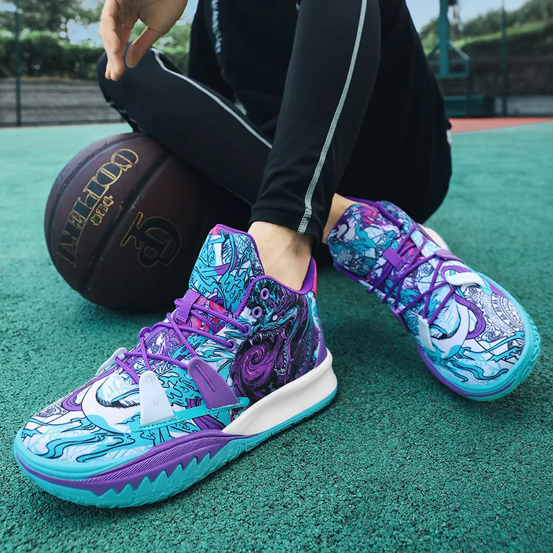 Sportful Cushioning, Slip Resistant, Abrasion Resistant, Breathable, Coverage, Support Mid Top Basketball Shoes Unisex-4
