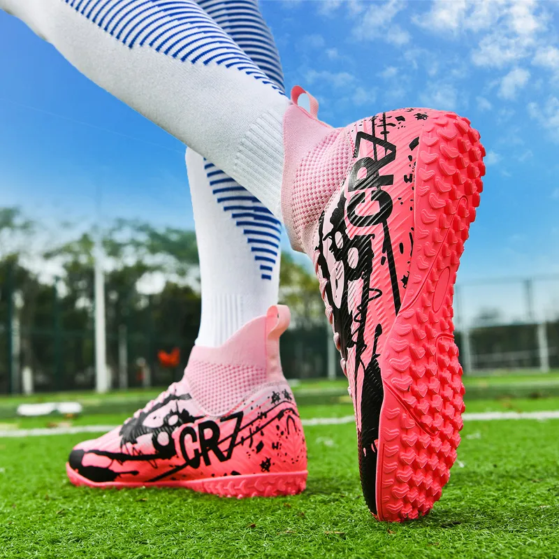 Sportful Soccer Shoes Men Low Top Pink Broken Studs/Black Broken Studs/Green Turf-1