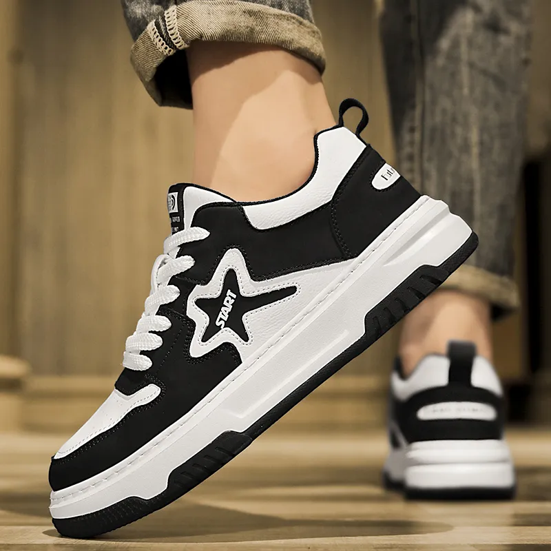 Sportful Anti Slip And Wear Resistant Height Increasing Low Top Skateboard Shoes Men's-6