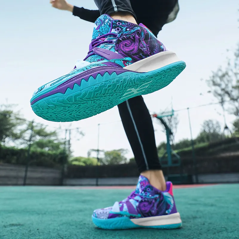 Sportful Cushioning, Slip Resistant, Abrasion Resistant, Breathable, Coverage, Support Mid Top Basketball Shoes Unisex-3