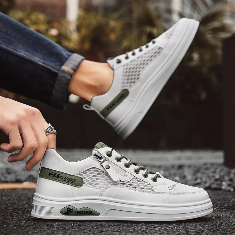 Sportful Skateboard Shoes Men Low Top White Khaki/White Green/Beige-8