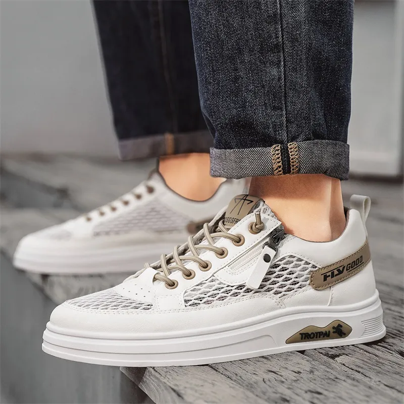 Sportful Skateboard Shoes Men Low Top White Khaki/White Green/Beige-3