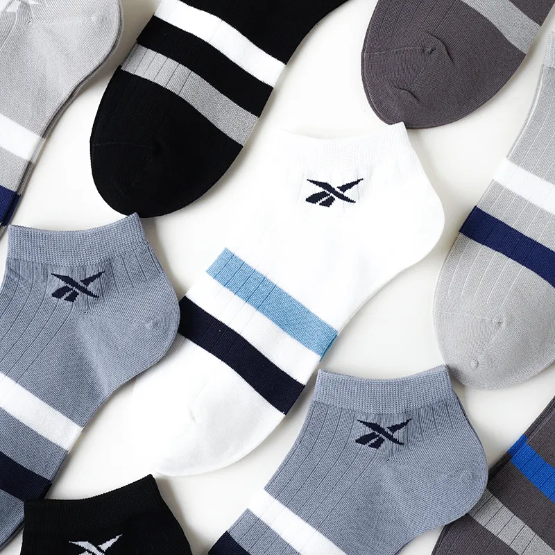 Reebok No Show Socks Unisex 2 Pack Light Gray-5