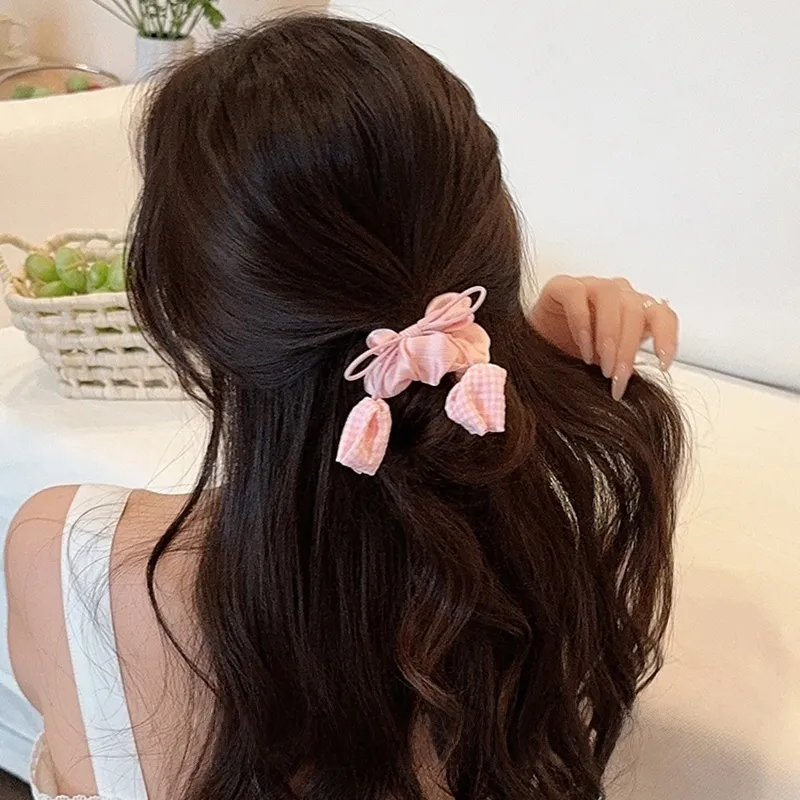 Pink Empress Rubber Band Hair Tie Women's-5