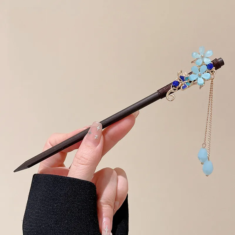 Pink Empress Wooden Hairpins Women's-1