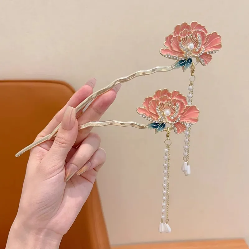 Pink Empress Alloy Hairpins Women's-2