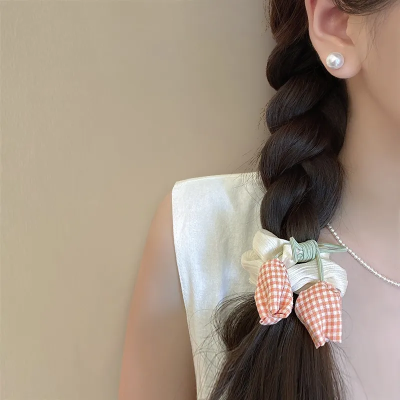 Pink Empress Rubber Band Hair Tie Women's-3