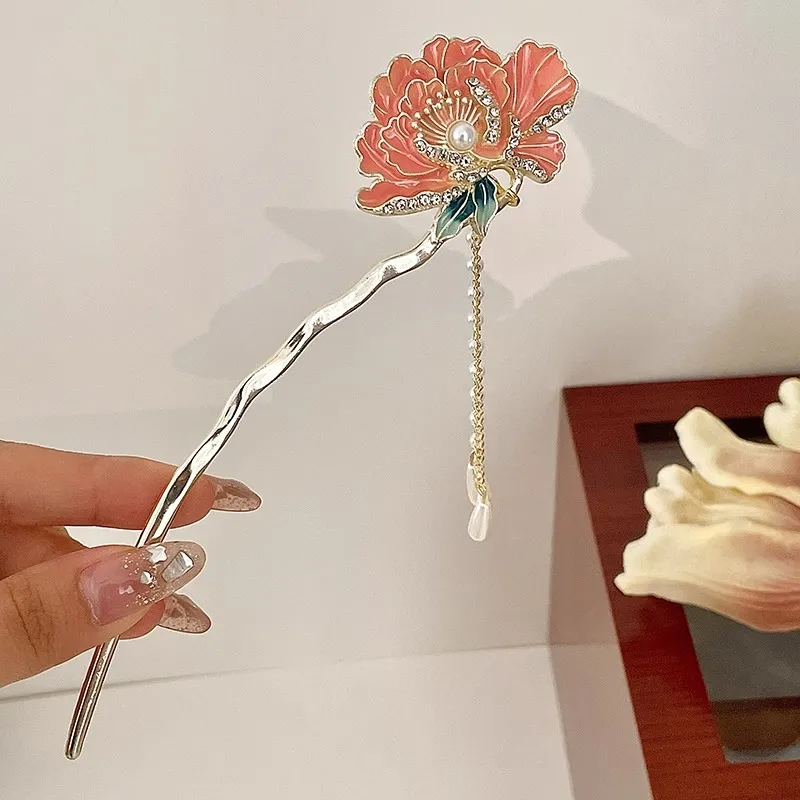 Pink Empress Alloy Hairpins Women's-1