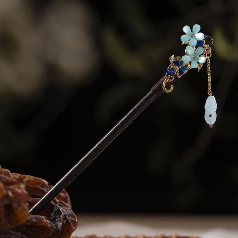 Pink Empress Wooden Hairpins Women's-5