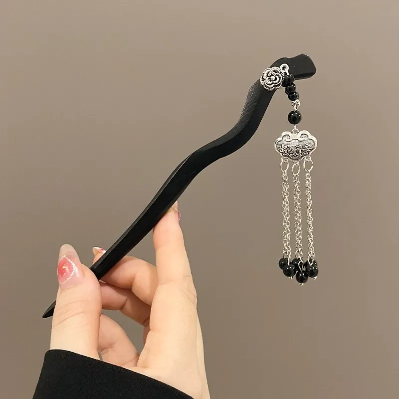 Pink Empress Ebony Wood Hairpins Women's-1