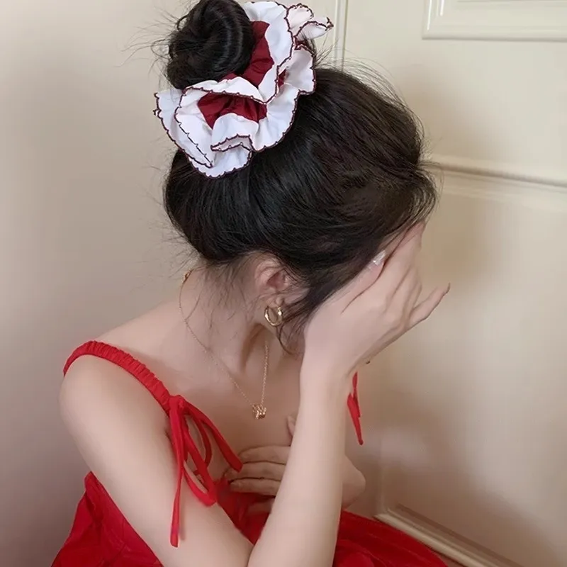 Pink Empress Fabric Hair Tie Women's-5