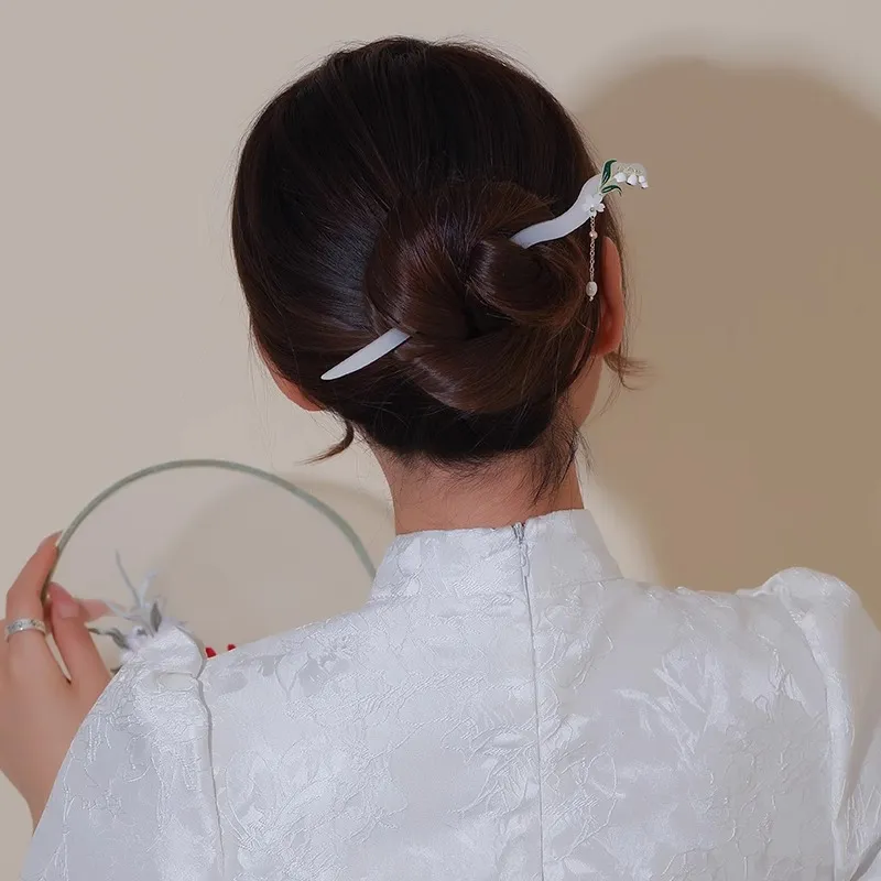 Pink Empress Acrylic Hairpins Women's-2
