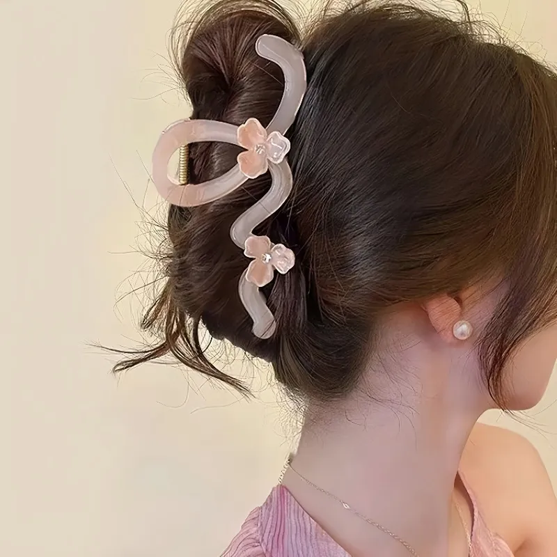 Pink Empress Acrylic Hair Clips Women's-5