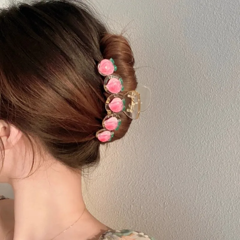 Pink Empress Acrylic Hair Clips Women's-3