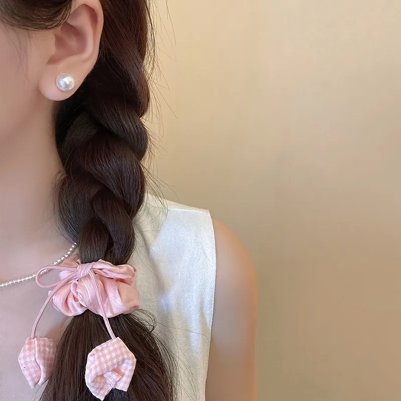 Pink Empress Rubber Band Hair Tie Women's-4