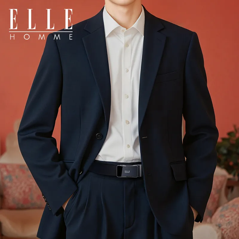 ELLE HOMME Cow Leather Belts Men's Width 3.5cm-5