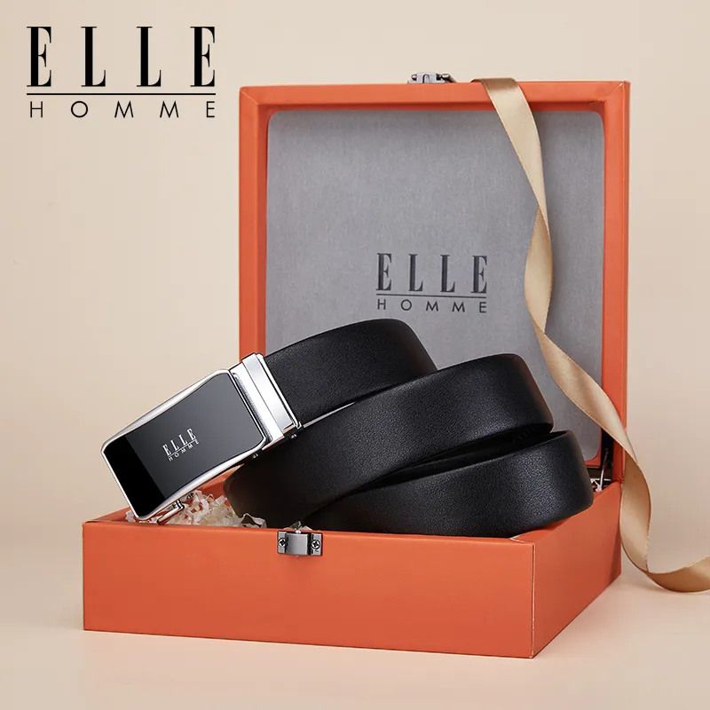 ELLE HOMME Cow Leather Belts Men's Width 3.5cm-14