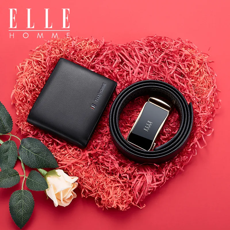 ELLE HOMME Cow Leather Belts Men's Width  3.5cm-6